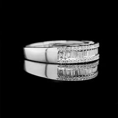 #ThePromise | Half Eternity Baguette Paved Diamond Ring 14kt