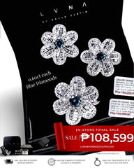 #LVNA2024 | Blue Diamond Floral Baguette Diamond Jewelry Set 14kt