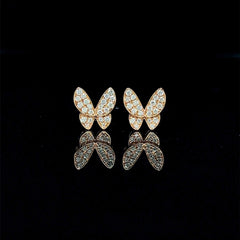#LoveIVANA | Rose Butterfly Studded Diamond Earrings 18kt