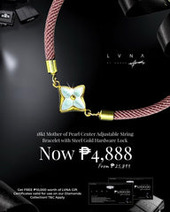 18kt Mother of Pearl Center Adjustable String Bracelet (FREE ₱10,000 worth of LVNA GC) #LoveLVNA