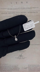 #LoveLVNA | Pear Diamond Paved Diamond Necklace in 16-18” 18kt