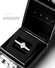 LIZA | Marquise Classic Solitaire Paved Diamond Engagement Ring 14kt