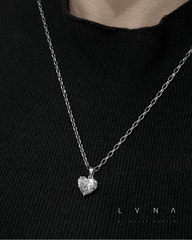 #LVNA2024 Heart Brilliant Solitaire Pendant Diamond Necklace 18kt