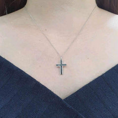 #TheSALE | Black Cross Diamond Necklace 14kt