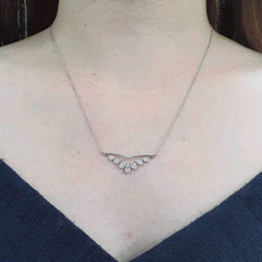 #TheSALE | Crown Pear Diamond Necklace 14kt