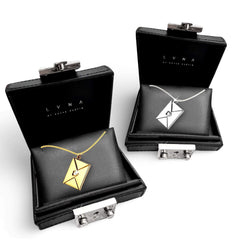 #LVNA2024 | Golden Envelope Pendant Diamond Necklace