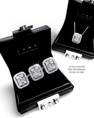 #LVNA2024 | 7ct Face Emerald Halo Full Diamond Jewelry Set 18kt