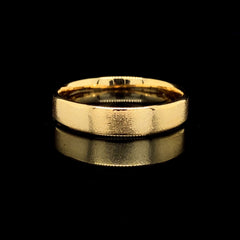 Golden Unisex 5MM Brushed Matte Plain Wedding Ring 14kt