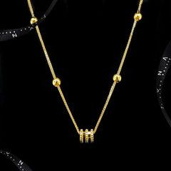 #TheVault | 18kt Golden Running Barrel Necklace