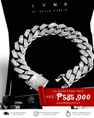 #LVNA2024 | Premium DEF, IF-VVS Full Eternity Diamond Paved Unisex Cuban Link Chain Diamond Bracelet 18kt