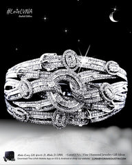 #LVNA2024 | Crossover Multi-Layer Statement Deco Paved Band Bracelet Diamond Bangle 14kt