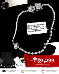 #LVNA2024 | 2.5cttw Bi Link Heart Round Eternity Tennis Diamond Bracelet 14kt 7”