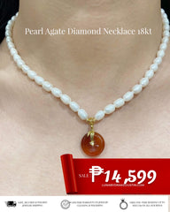 ##LVNA2024 | Pearl Agate Diamond Necklace 18kt