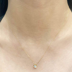 #LVNA2024 |   0.34ct I I1 Round Solitaire Diamond Necklace 18kt