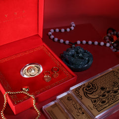 The Vault | 18kt Golden Heart Earrings & 18kt Golden Heart Beaded Bracelet + 3pcs of 24kt Pure Gold Bar (300mg) Premium Jadeite Beaded Necklace + ₱10,000 LVNA GCs Bundle