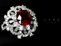 Editor’s Pick | LVNA Signatures™️ Burmese Oval Ruby Gemstones Long Drop Diamond Necklace 18kt | #LoveLVNA