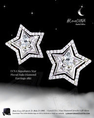 #LVNA2024 | LVNA Signatures Large Star Piecut Halo Diamond Earrings 18kt