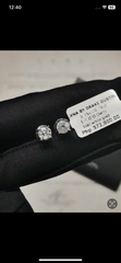 #LVNA2024 | 1.53cts EF I2 Round Brilliant Solitaire Stud Diamond Earrings 14kt