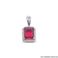 #TheSALE | Ruby Emerald Gemstone Diamond Necklace 14kt