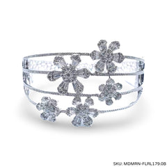 #TheSALE | Floral Statement Diamond Bangle 14kt