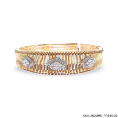 #TheSALE | Golden Marquise Diamond Bangle 18kt