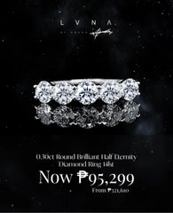 #LVNA2024 | 0.25ct Round Each Brilliant Half Eternity Diamond Ring 14kt