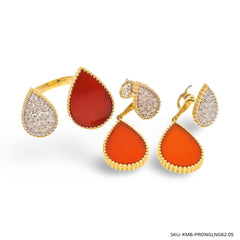 #TheSALE | Red Pearl Diamond Jewelry Set 14kt