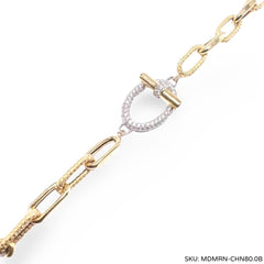 #TheSALE | Golden Chain Lock Diamond Bracelet 14kt