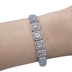 #TheSALE | Square Edge Eternity Baguette Diamond Bracelet 14kt