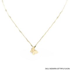 #TheSALE | Golden Ivana Butterfly Diamond Necklace 14kt
