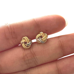 GLD | 18K Multi-Tone Knot Earrings