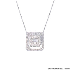 #TheSALE | Emerald Baguette Diamond Necklace 14kt