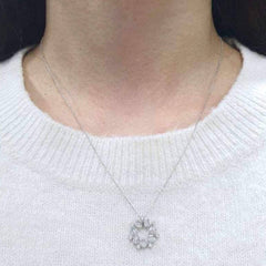 #TheSALE | Square Round Deco Diamond Necklace 14kt