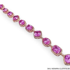#TheSALE | Multi Shape Pink Ruby Nano Diamond Bracelet 14kt