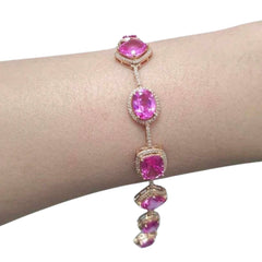 #TheSALE | Multi-Shape Pink Ruby Nano Diamond Bracelet 14kt