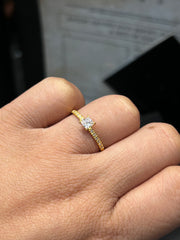 CLR | 0.62cts H VVS2 Princess Diamond Engagement Ring 14kt