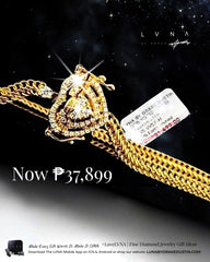 #LVNA2024 | Hearts Lock Unisex Solid Gold Diamond Bracelet 18kt