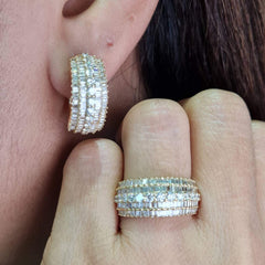 #TheSALE | Golden Fringe Half Eternity Diamond Jewelry Set 14kt