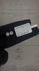 1.00cts GJ SI1-SI3 Round Brilliant Solitaire Stud Diamond Earrings 18kt White Gold | #LoveLVNA