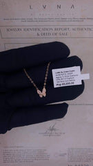 #LVNA2024 |Rose Butterfly Dainty  Diamond Necklace 18kt