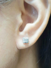 #LoveIVANA | Baguette Clover Dainty Diamond Earrings 18kt