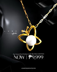 #LoveLVNA | Fine Natural Pearl Necklace in 18” 18kt Yellow Gold Chain #LoveLVNA