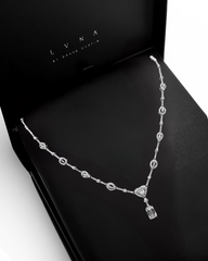 #LVNA2024 |  LVNA Signatures Heart Emerald Deco Diamond Necklace 14kt IGI Certified