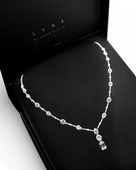 #LVNA2024 |  LVNA Signatures Emerald Halo Deco Paved Diamond Necklace 14kt IGI Certified