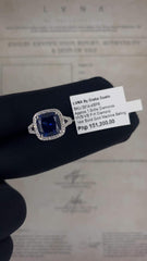 #LVNA2024 | 18K Golden Feather Pearl Drop Dangling Earrings Cushion Sapphire Gemstones Diamond Ring 14kt