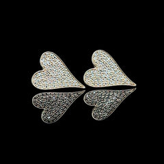 #LVNA2024 | Golden Heart Spade Paved Diamond Earrings 14kt