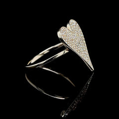 #LVNA2024 |  Golden Heart Spade Paved Diamond Ring 14kt