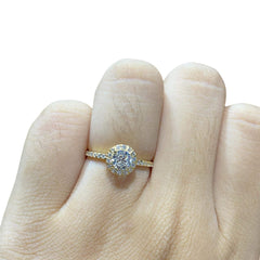 PREORDER | 0.50ct D SI1 Round Brilliant Diamond Ring GIA Certified 14kt