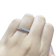 #EternityByLVNA | Half Eternity Hoop Diamond Ring 14kt