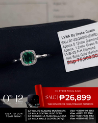 #LVNA2024 | Dainty Green Emerald Gemstone Diamond Ring 14kt